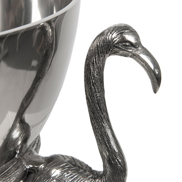 Weinkühler Flamingos Silber 36cm