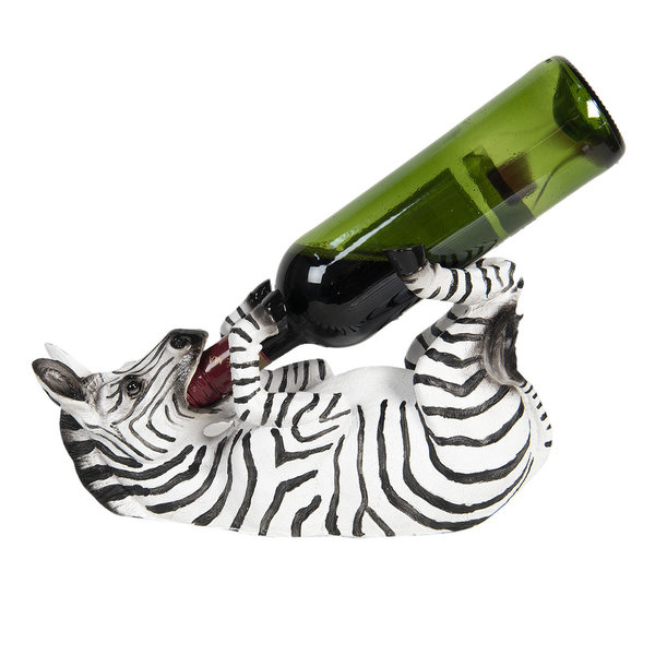 Clayre&Eef Weinflaschenhalter Zebra 32cm