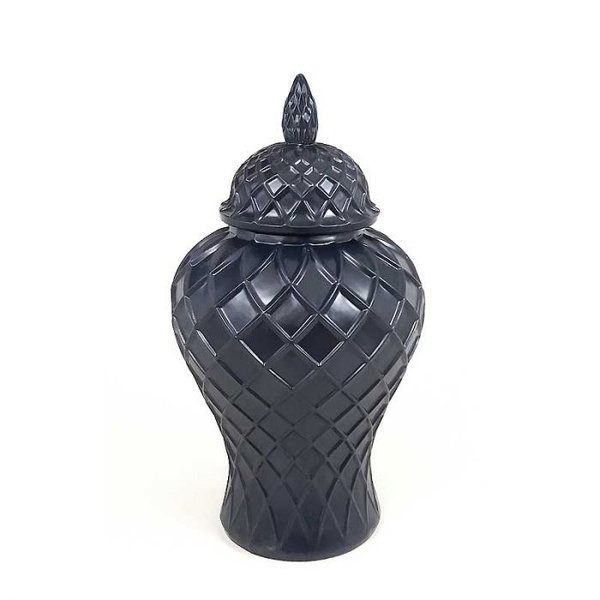 Hazenkamp Vase mit Deckel Schwarz 41cm