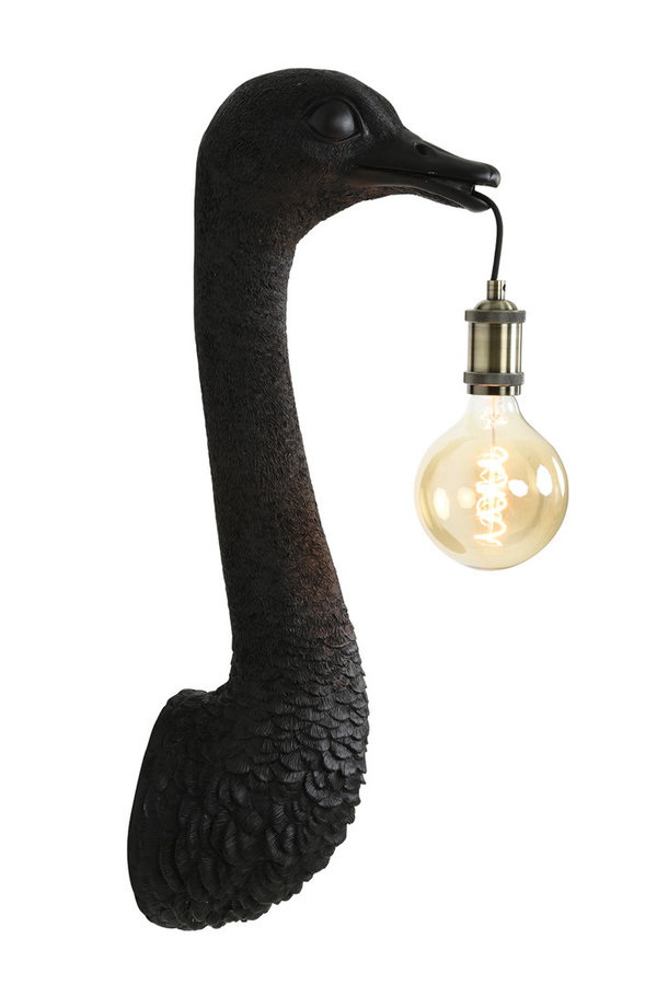 Light&Living Wandlampe Ostrich Schwarz