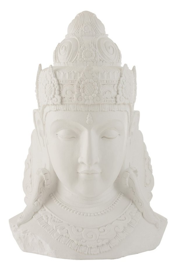 Buddhakopf Zhen weiß 83cm