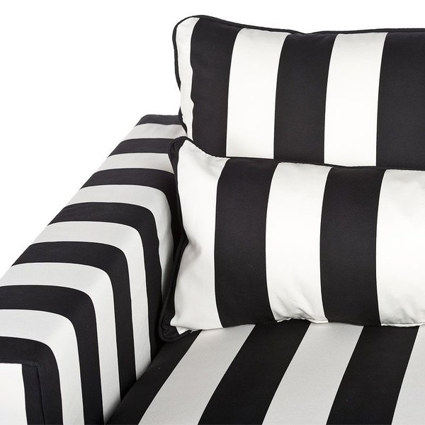 Hazenkamp Sofa 3 Sitzer  230cm Stripe Schwarz/Weiß