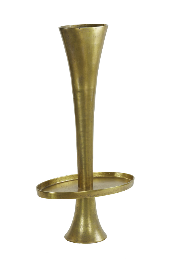 Light&Living Zembi Vase mit Etagere 86cm Oval Bronze