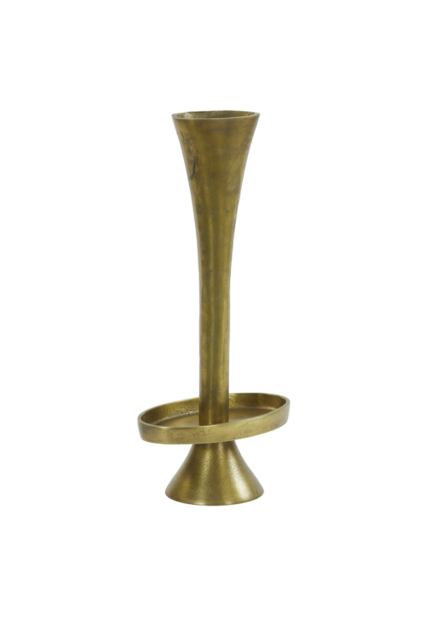 Light&Living Zembi Vase mit Etagere 50cm Oval Bronze