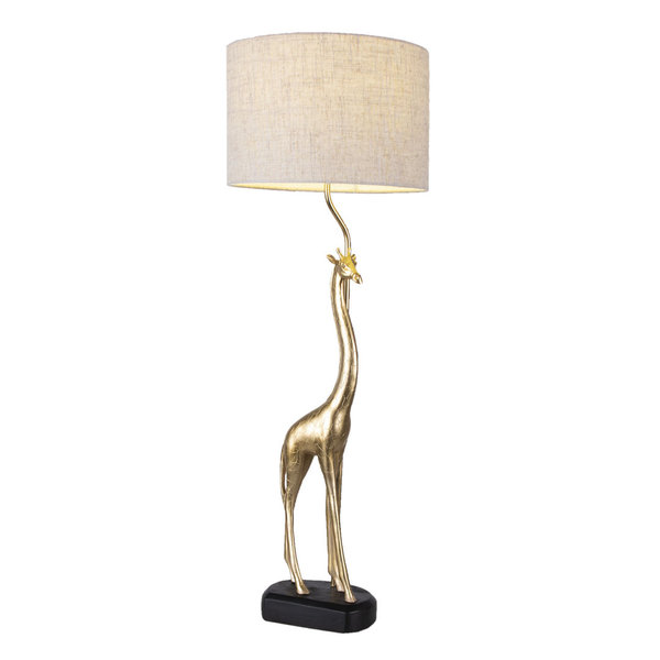 Clayre&Eef Tischlampe Deluxe Giraffe Gold 85cm