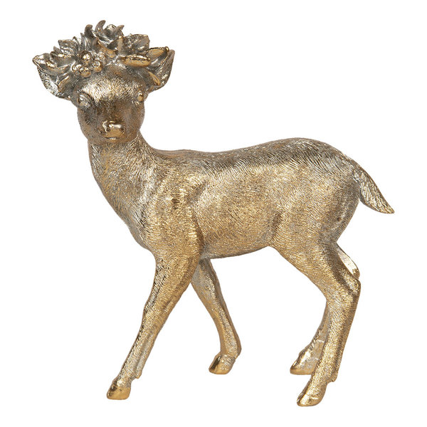 Clayre & Eef Nostalgie Bambi Hirsch Figur Gold 19cm