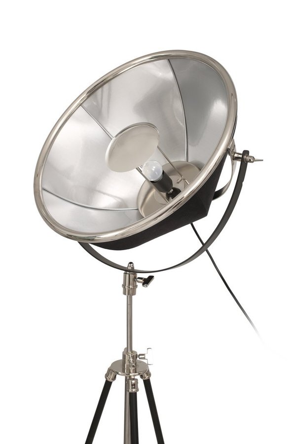 Stehlampe Schwarz/Silber Design Loft 157cm
