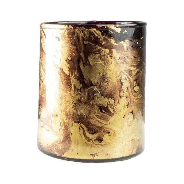 Colmore Teelicht Marmor/Gold 6x7cm
