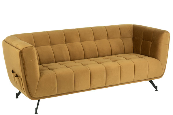 Sofa 3 Sitzer Ockergelb 207cm