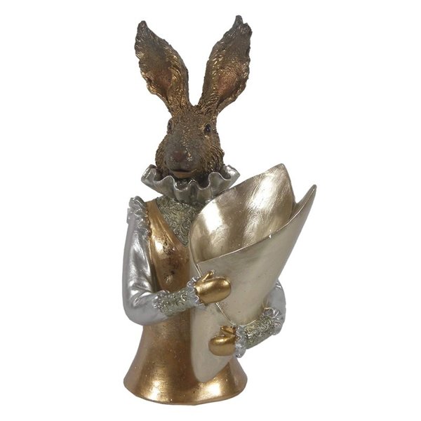 Clayre & Eef Hasenbüste Lady Hase Gold 30cm