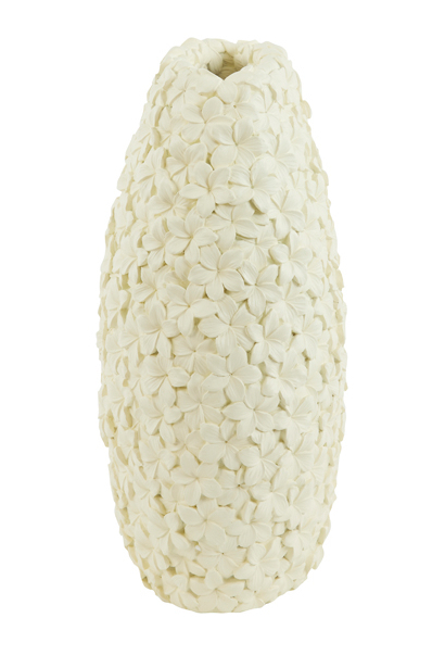 Light&Living Vase Aloha Flower Cremeweiß 40cm