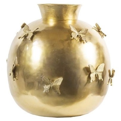 Colmore Vase Bronze/Gold Schmetterling 63x63cm