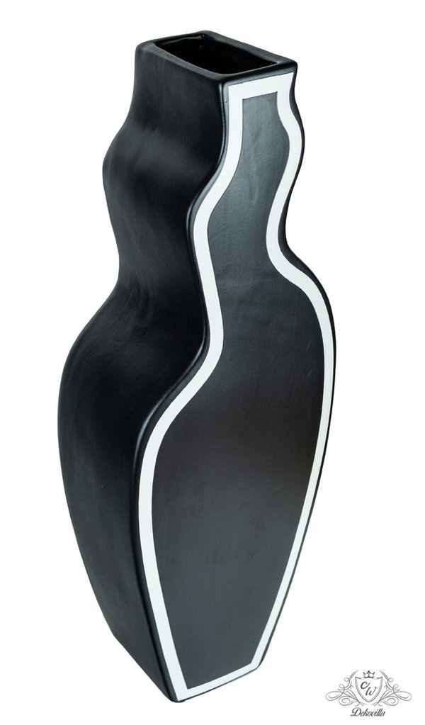 BOB  Design Vase Twist  Schwarz/Weiß 50cm