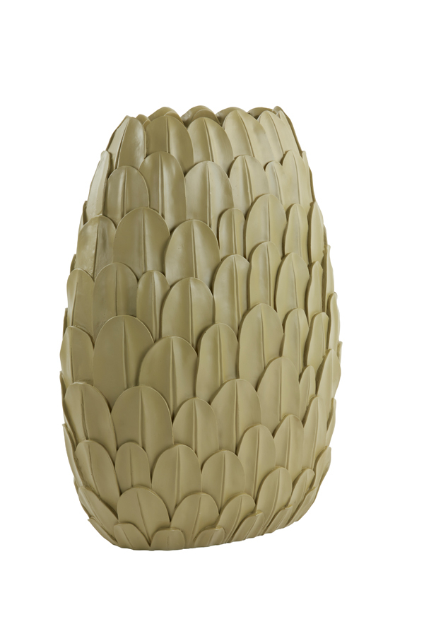 Light&Living Vase Feder Olivgrün 50cm