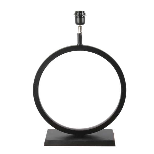 Tischlampenfuß Ring Schwarz 54cm