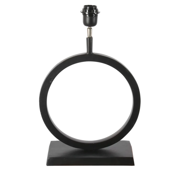 Tischlampenfuß Ring Schwarz 44cm