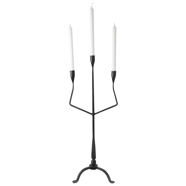 Kerzenhalter auf Stand 3er Schwarz 75cm