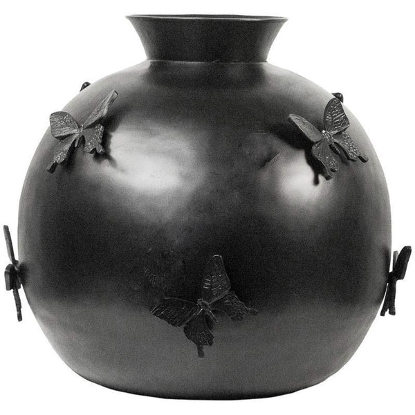 Colmore Vase Schwarz Schmetterling 63x63cm