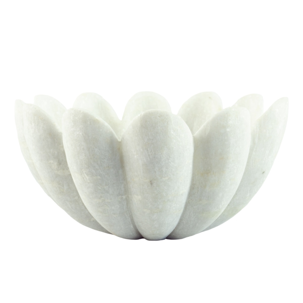 Marmor Schale Flower Lotus Ivory 20cm