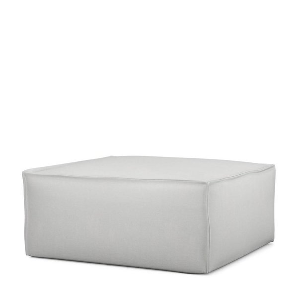Riviera Maison The Jagger Footstool Washed Cotton Ash Grey