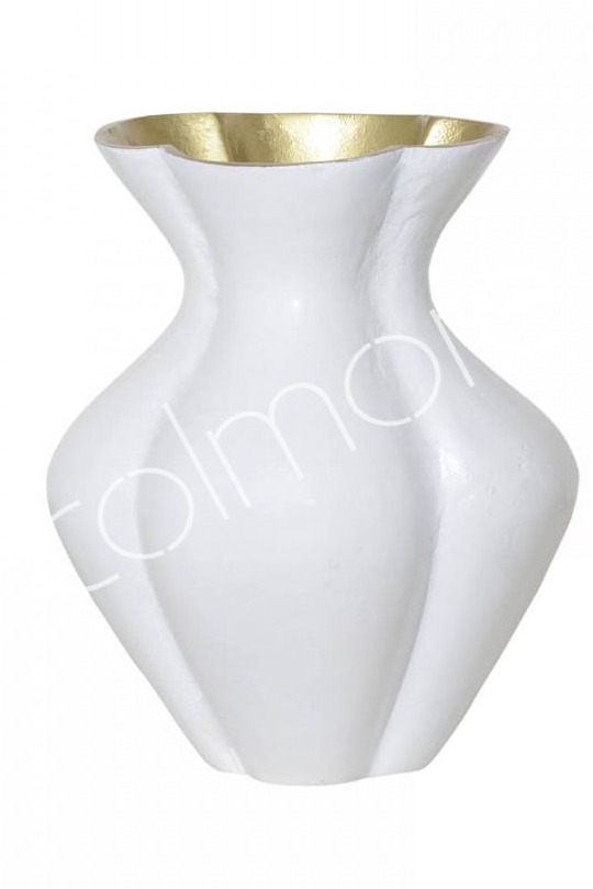 Colmore Vase Weiss/Gold 25cm
