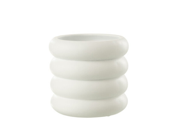 White&Brown Sugar Collection | Vasen Ring Weiß 17x16cm