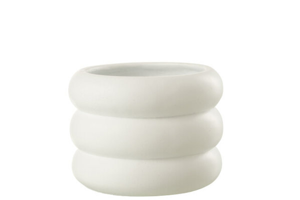 White&Brown Sugar Collection | Vasen Ring Weiß 20x15,2cm