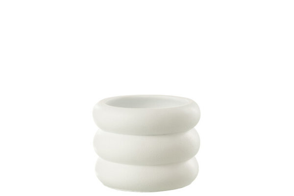White&Brown Sugar Collection | Vasen Ring Weiß 14x10,7cm