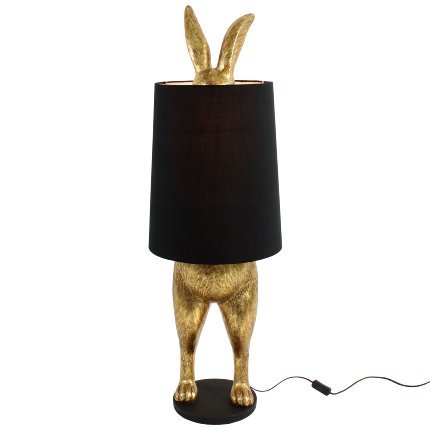 Stehlampe Hase Hidding Rabbit Gold/Schwarz 115cm