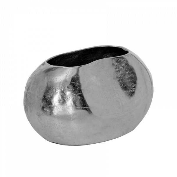 Colmore Vase Oval ALU/RAW Silber 41cm