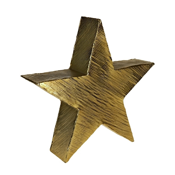 Dekoobjekt Stern 34x8x32cm Gold
