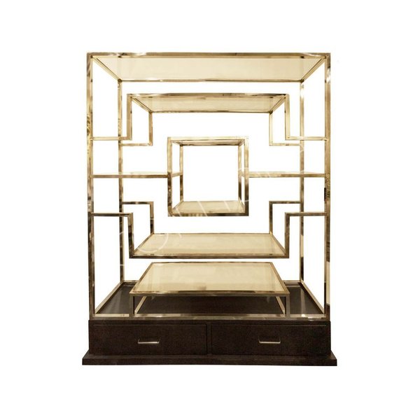 Colmore Cabinet Gold|Glas auf Sockel 220cm