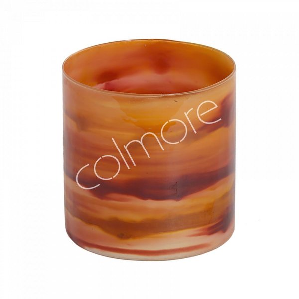 Colmore Windlicht Orange Glas |Enamel 20cm