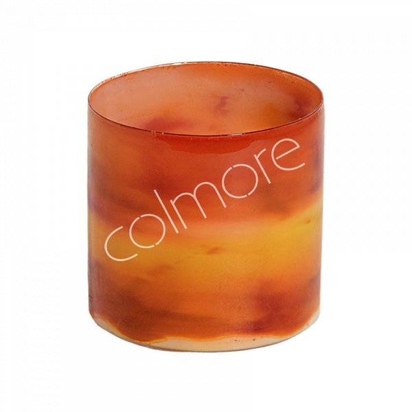 Colmore Windlicht Orange Glas |Enamel 15cm