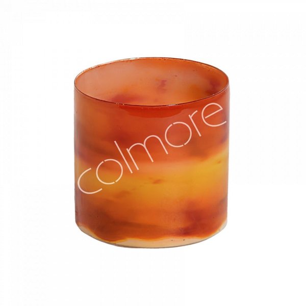 Colmore Windlicht Orange Glas |Enamel 10cm