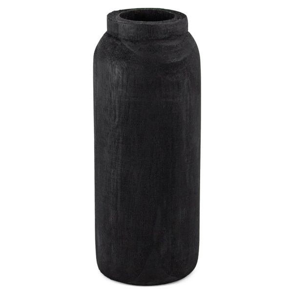 Equestrian Collection Vase Black Wood 30cm